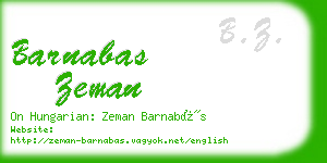 barnabas zeman business card